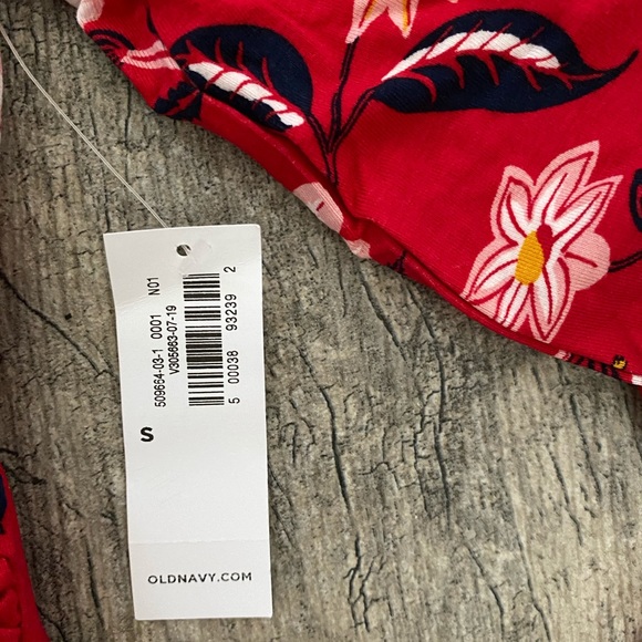 Maternity Red Floral Spring Dress - Picture 3 of 3